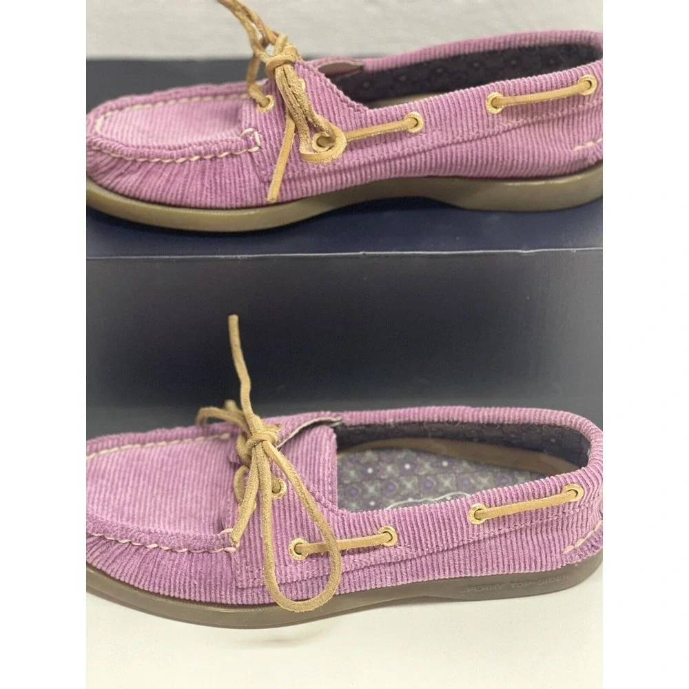 Sperry Top Sider‎ Size 5.5 Purple Brown Corduroy Boat Shoe